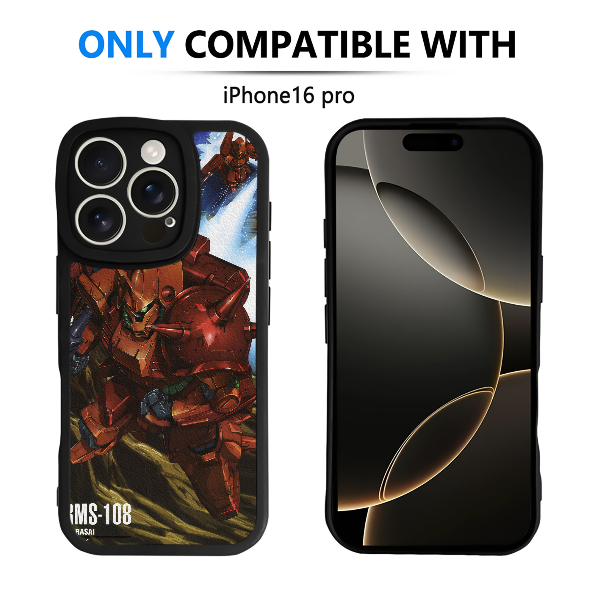 （画像用） 機動戦士ガンダム Mobile Suit Gundam 【iPhone 16シリーズ対応】シリコンスマホケース（レザー調） 材質：シリコン